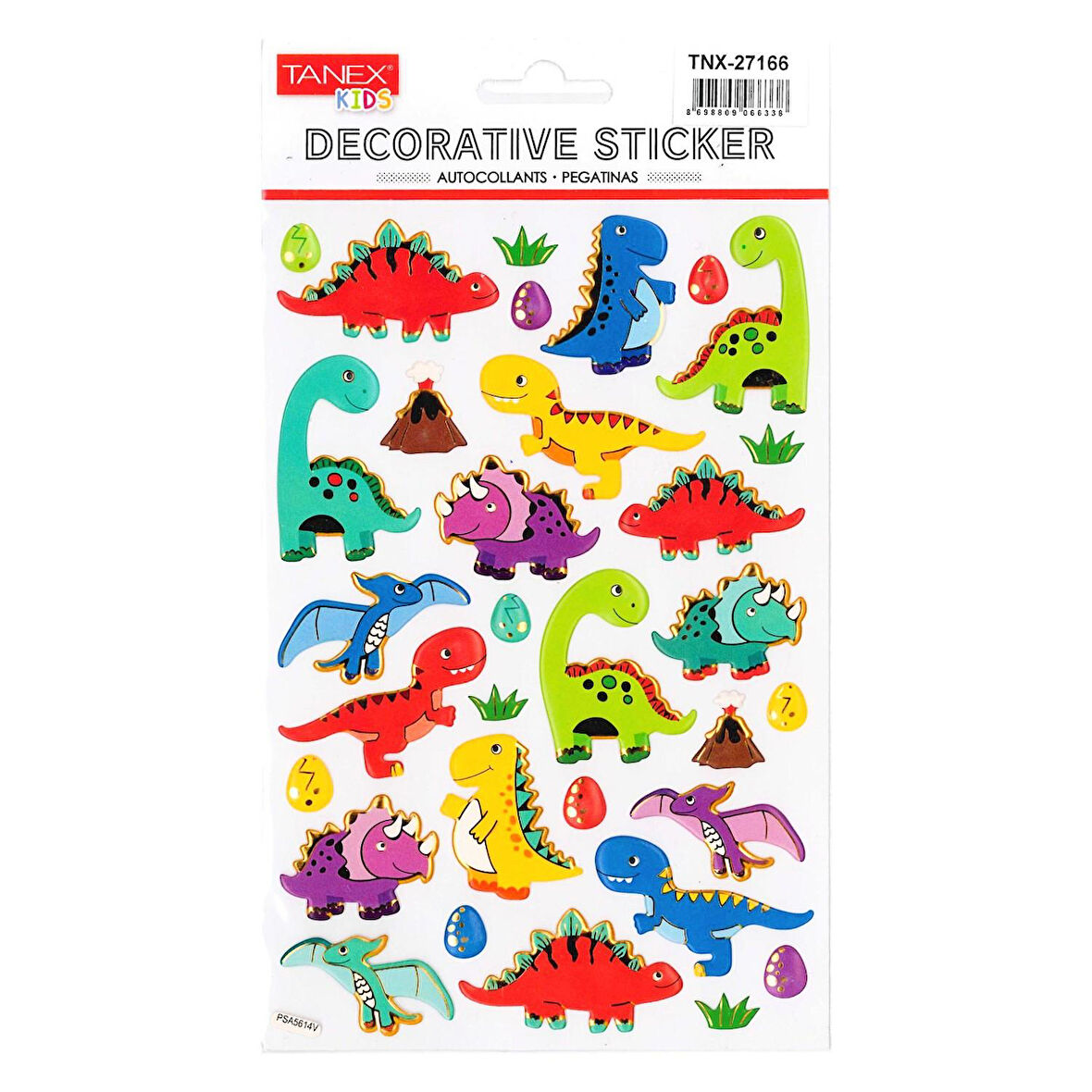 Tanex Kids Sticker Renkli Dinozorlar Serisi (27166)