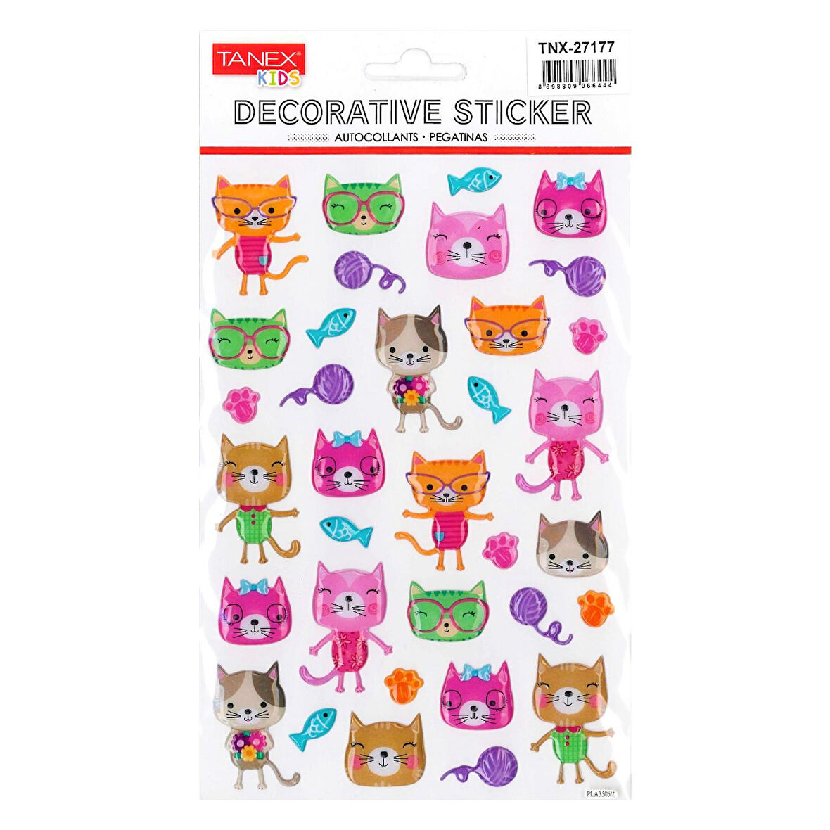 Tanex Kids Sticker Puffy  Kediler (27177)