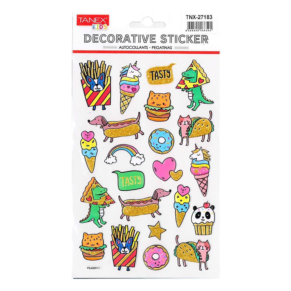 Tanex Kids Sticker Puffy Atıştırma Şekilli Hayvan Serisi (27183)