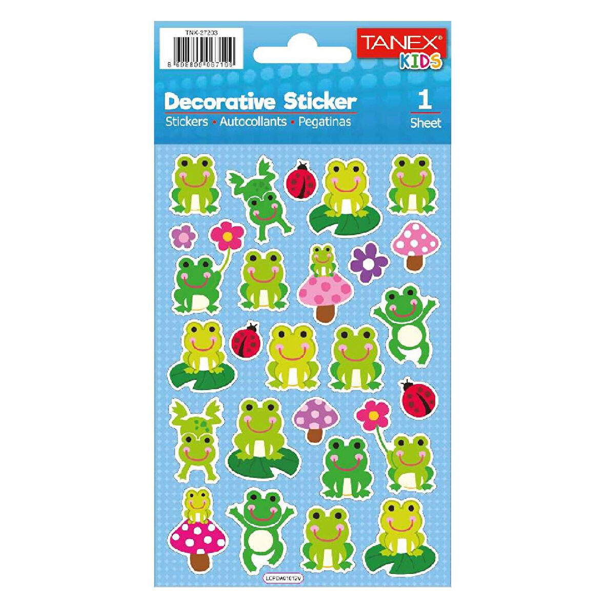 Tanex Kids Sticker Puffy Kurbağalar Serisi (27203)