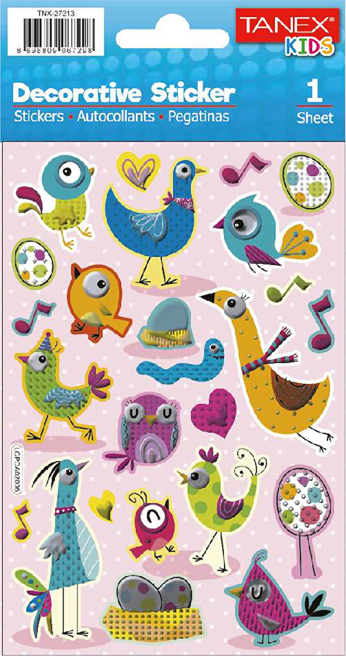 Tanex Puffy Şapşik Kuşlar Serisi TNX-27213