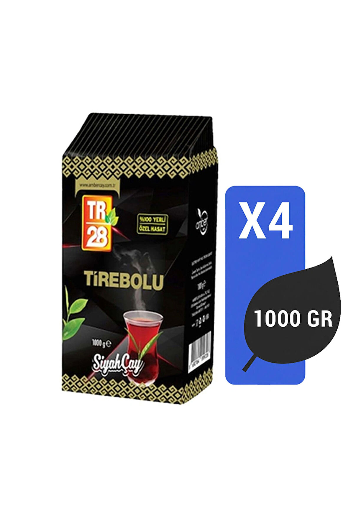 Tirebolu TR28 Dökme Siyah Çay 1000 Gr x 4 Adet