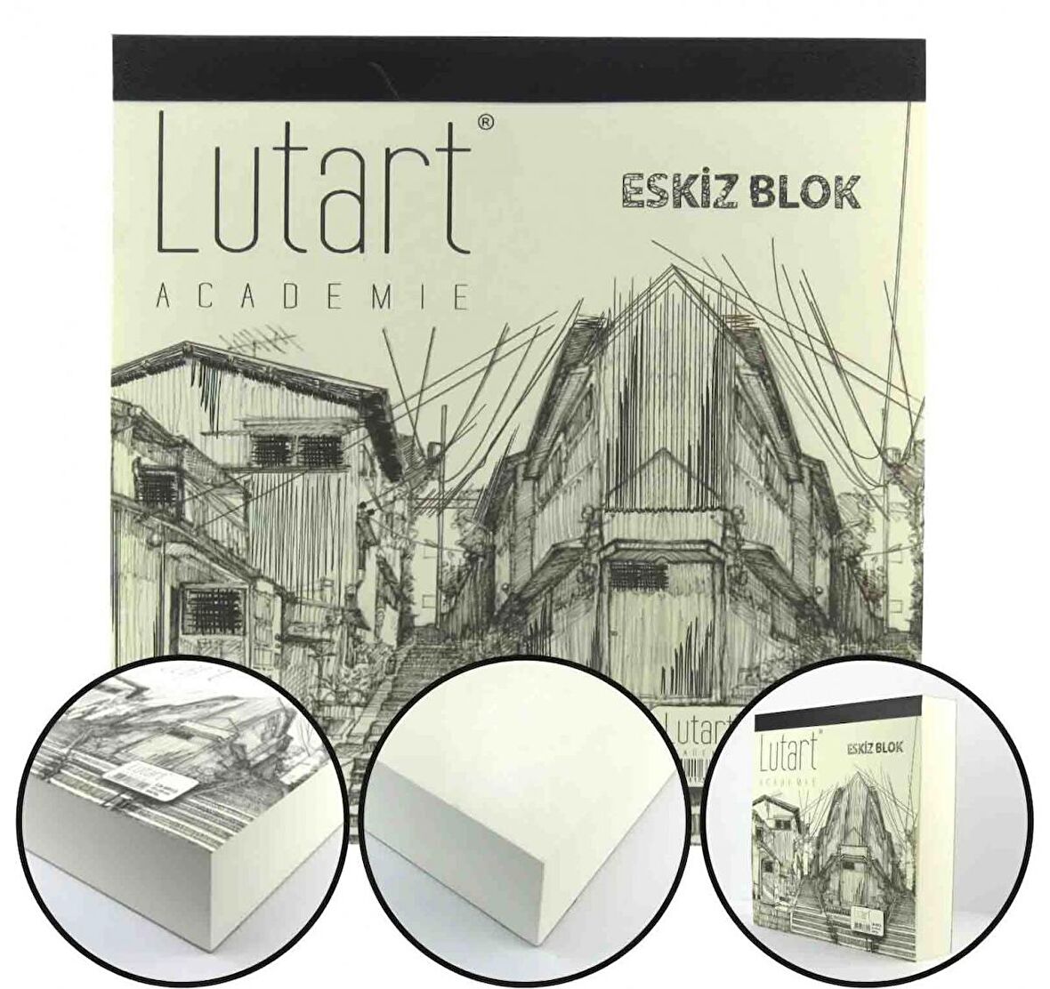 Lutart Academia 25x25cm 100gr 300yp Eskiz Çizim Blok / 6912