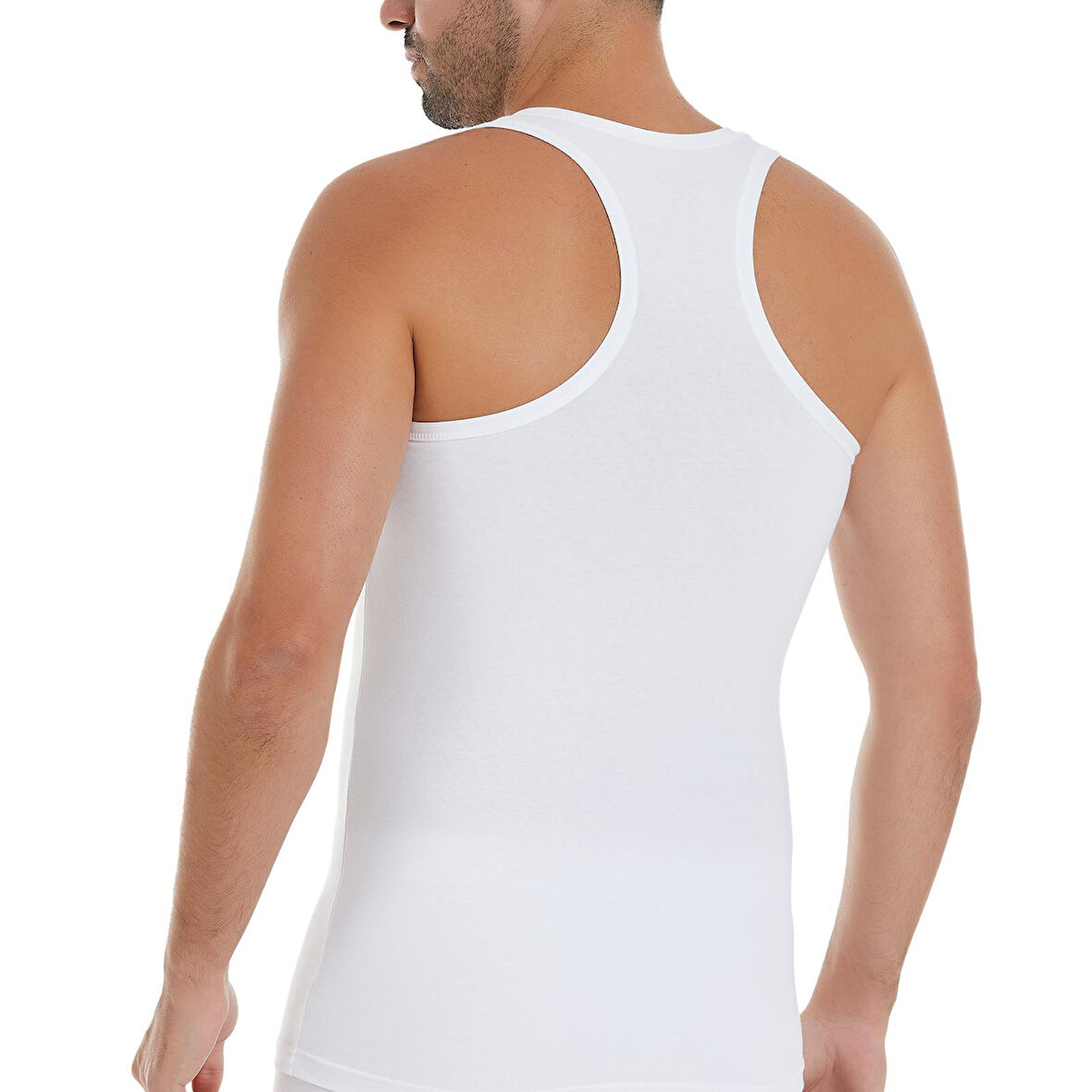 Yıldız 375 Beyaz Likralı Sporcu Erkek Atlet