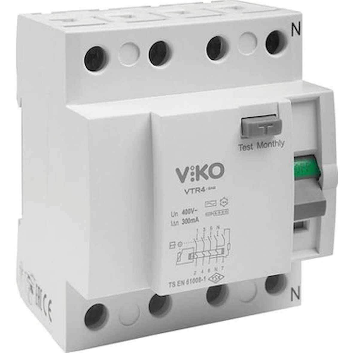 VİKO 4X100A 300mA 6kA K.A.K.R