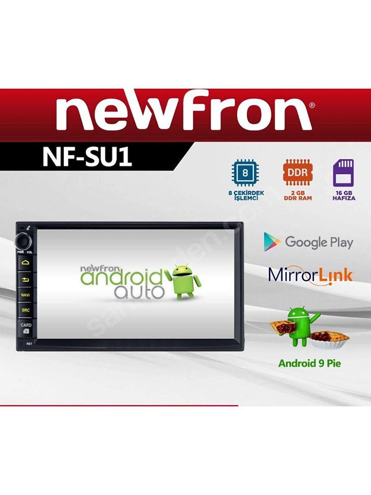 Newfron NF-SU1 4x50 Watt+7" Android Double Din Oto Teyp