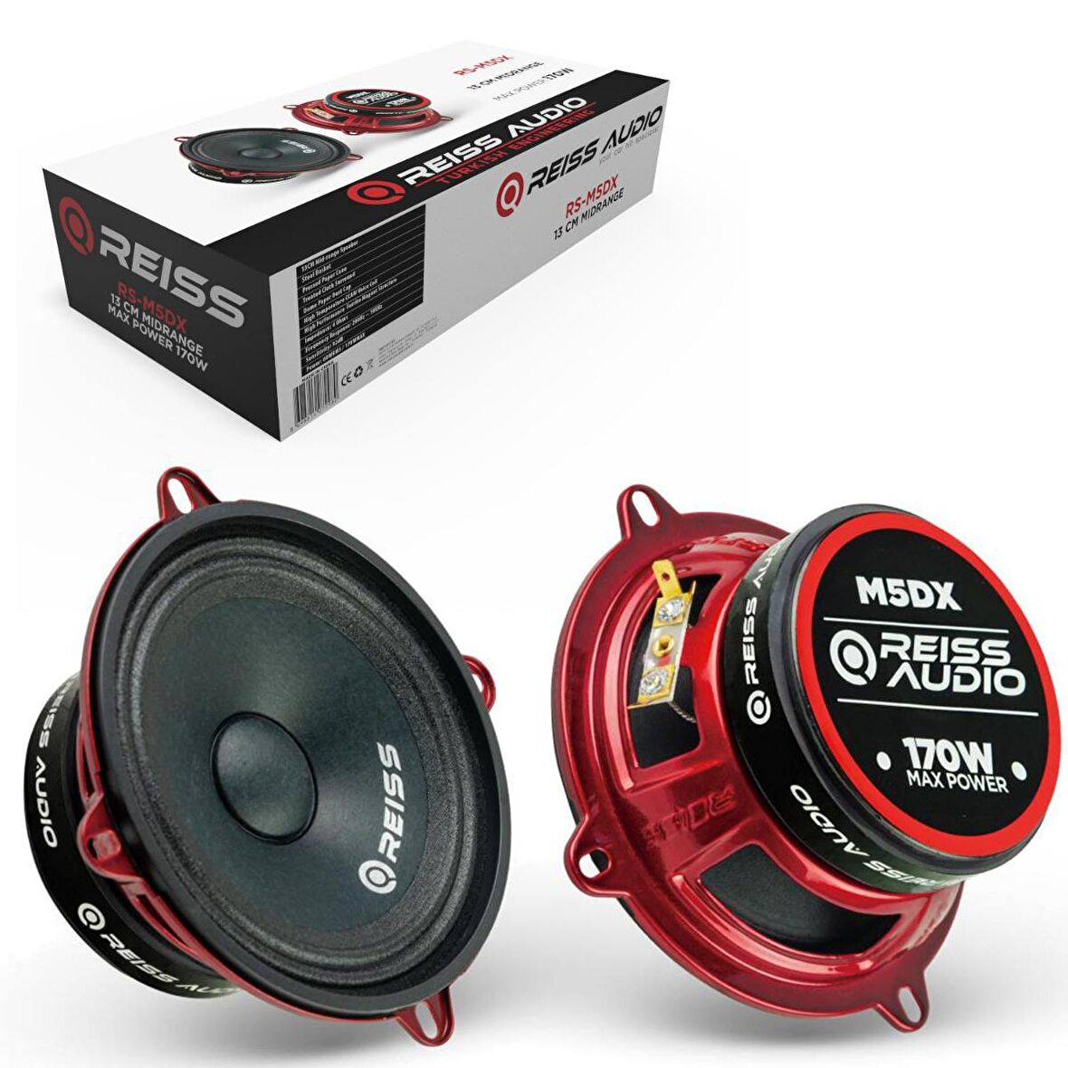 OTO MIDRANGE 13CM 170W 2 ADET REISS AUDIO RS-M5DX
