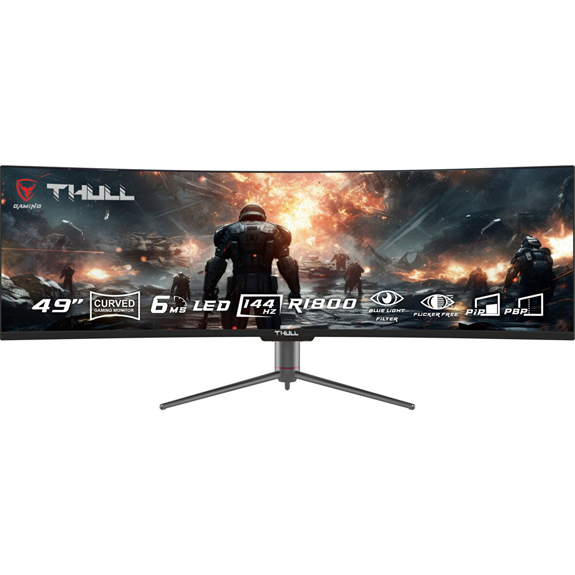 TJ-DFHD49C-144 Ultraview 49” 6ms 144Hz 3840x1080 Dfhd (1x Hdmı+Dp+Type-C+Usb) Va Frameless R1800 Monitör
