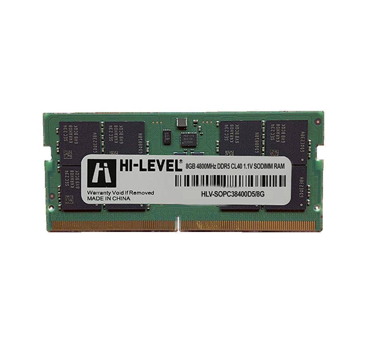 8GB DDR5 4800Mhz SODIMM 1.1V HLV-SOPC38400D5/8G