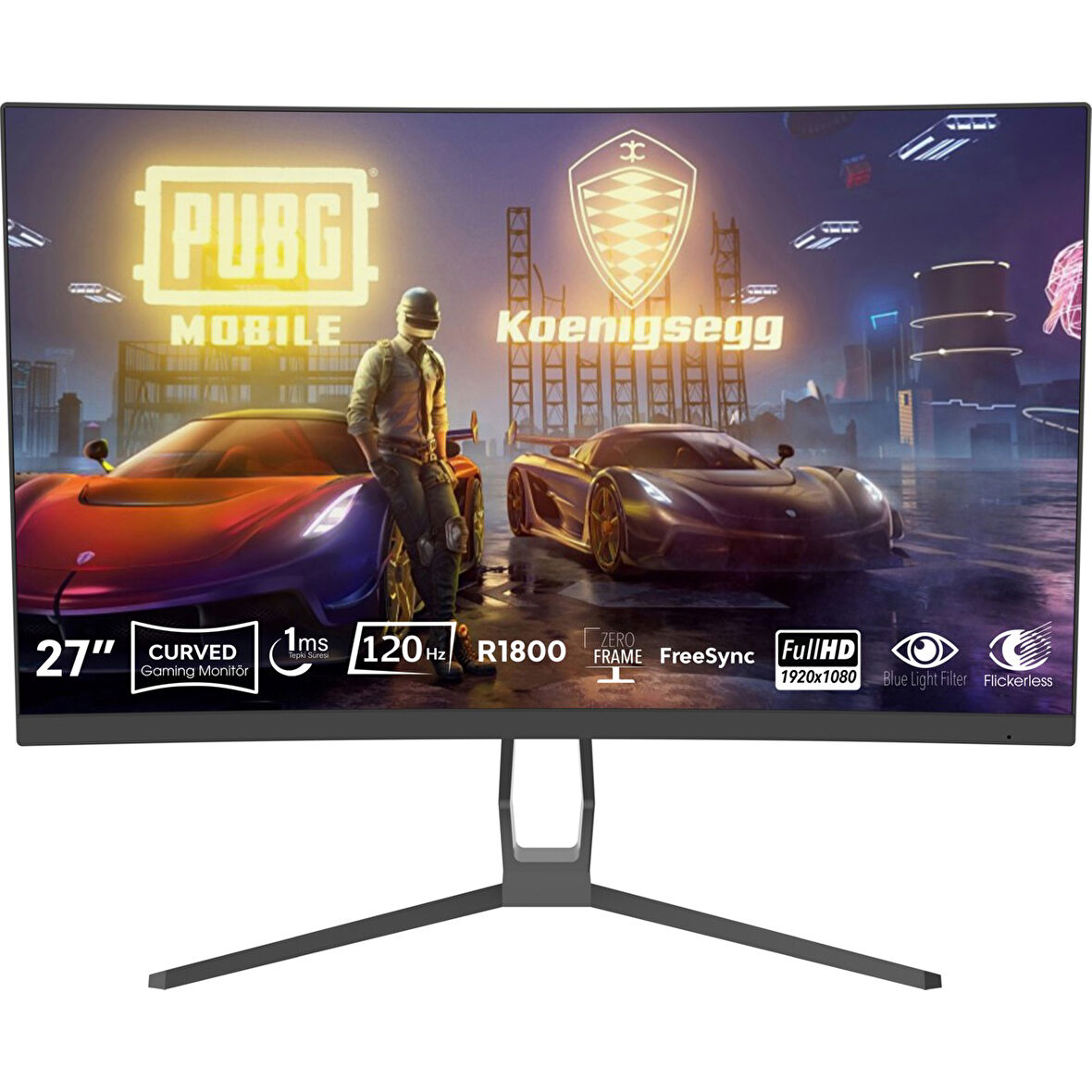 Thull Vision TG-VSN27C-120 27” 120Hz 1ms Freesync+Gsync  Fhd LED (Hdmı+Dp) Va Frameless Curved Gaming Monitör