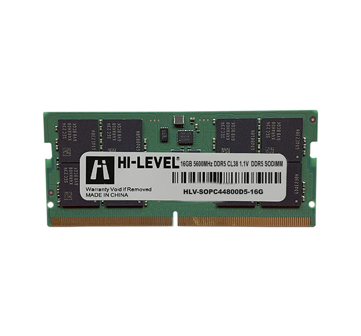 HILEVEL 8GB DDR5 5600Mhz SODIMM 1.1V HLV-SOPC44800D5-8G