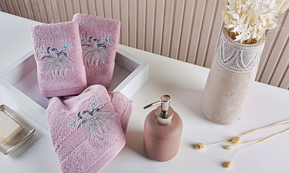 Marie Claire 3 Lü Peçete Micro Orchide Gülkurusu