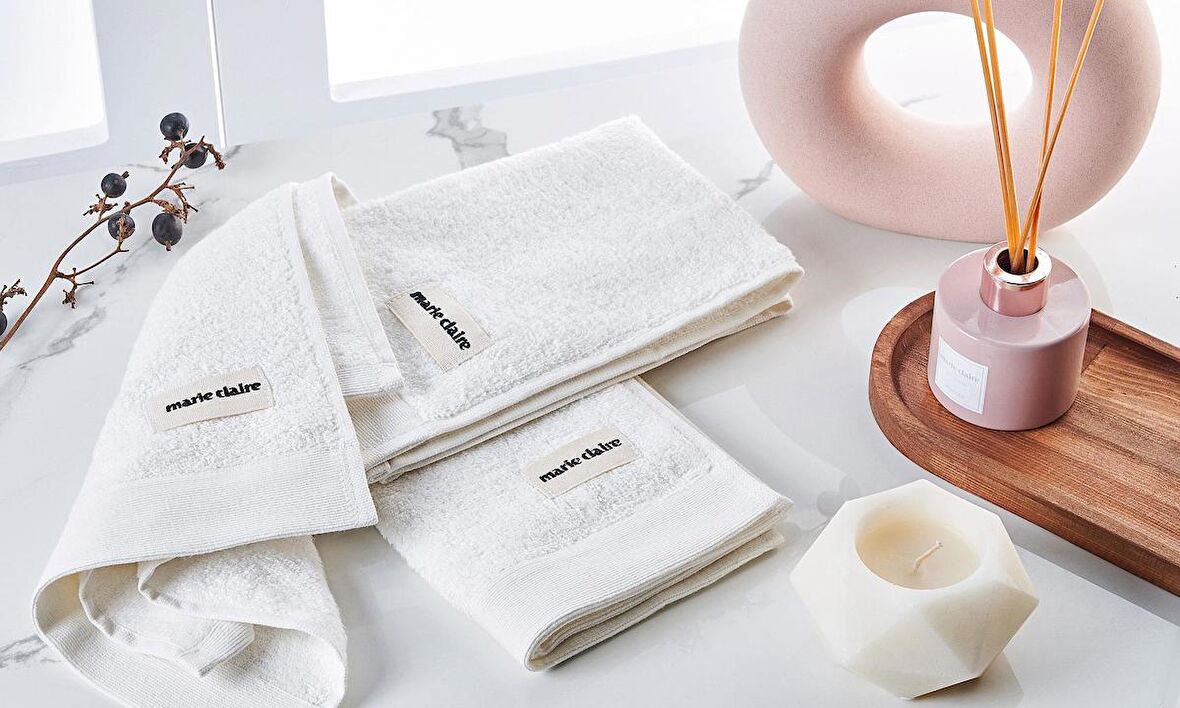 Marie Claire 3 Lü Peçete Bambu Laurel Kırıkbeyaz