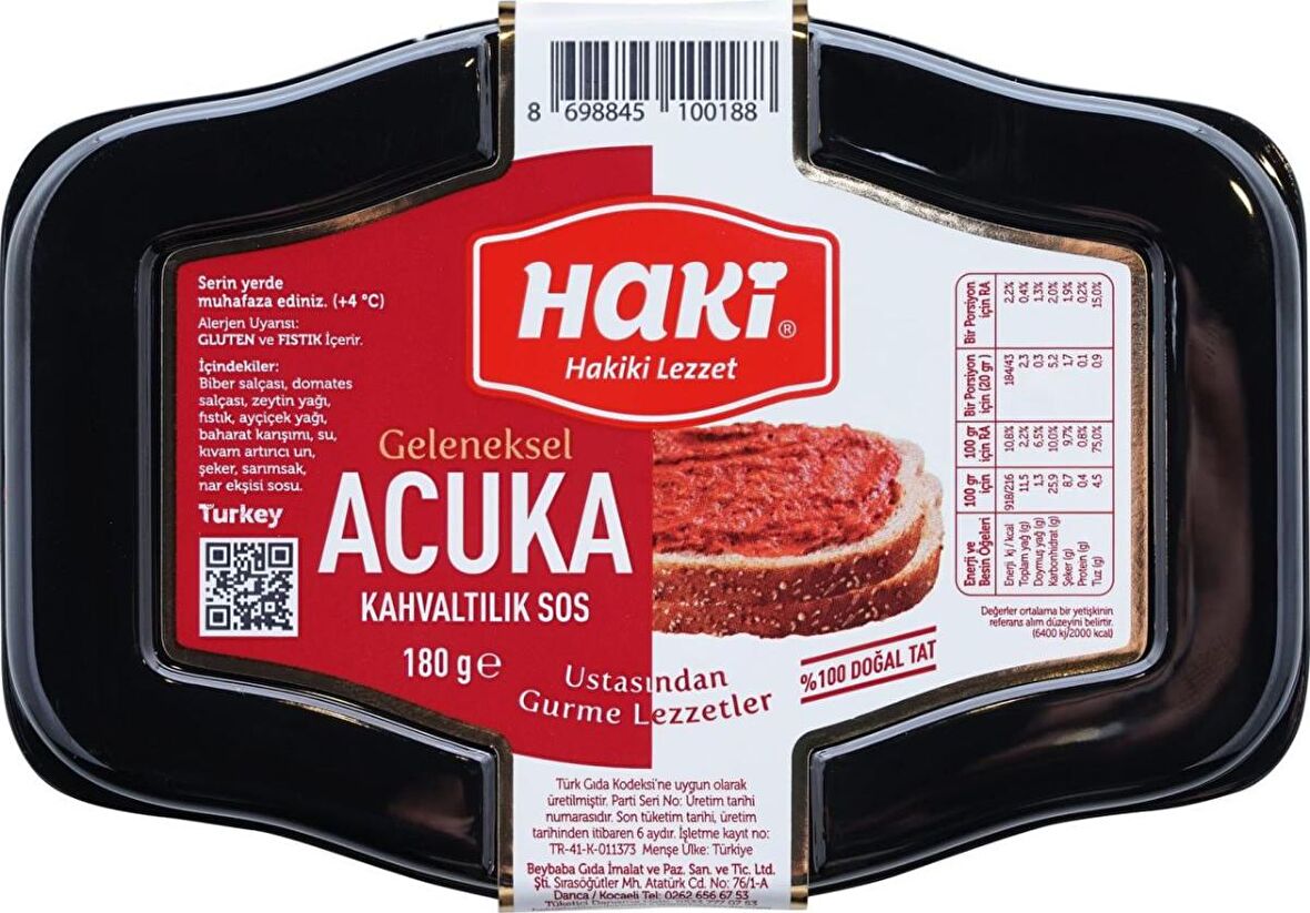 Haki Kahvaltılık Sos Acuka 180gr %100 Doğal