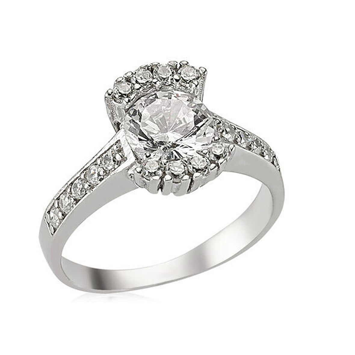 Tek Taş Zirkon Taşlı 925 Ayar Gümüş Kadın Yüzük