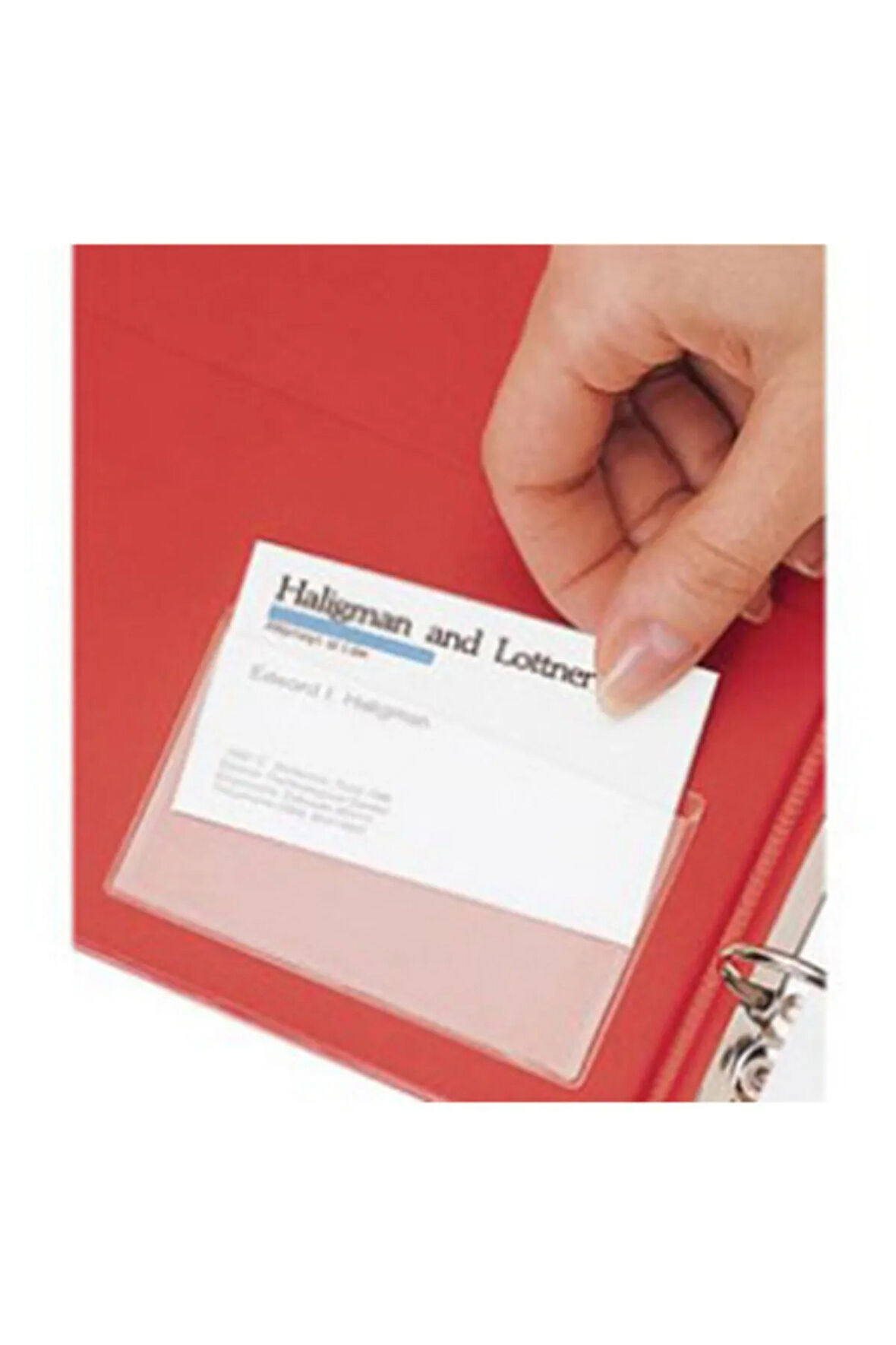 Plastik Kartvizitlik, Arkası Yapışkanlı Cep 6x12 Cm 100 Adet