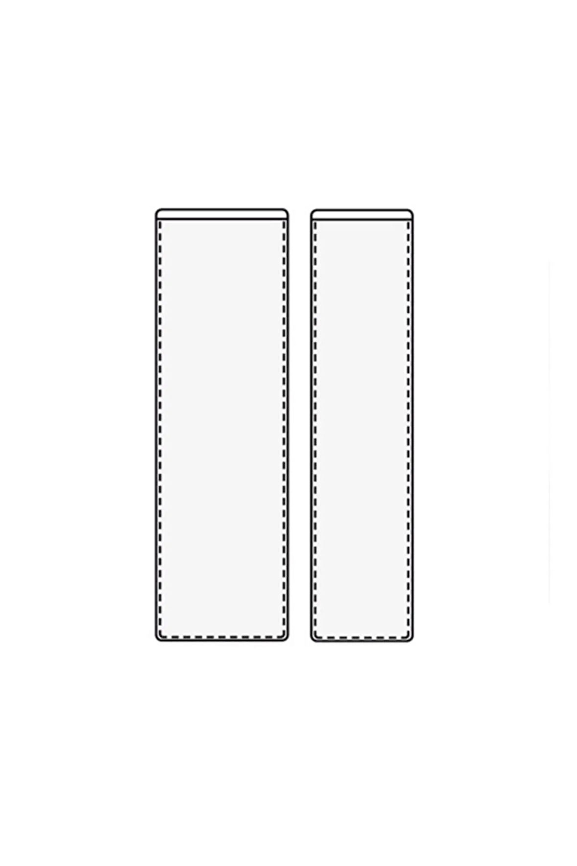 Plastik Yapışkanlı Klasör Sırtı Cebi 5x19 Cm 100 Adet