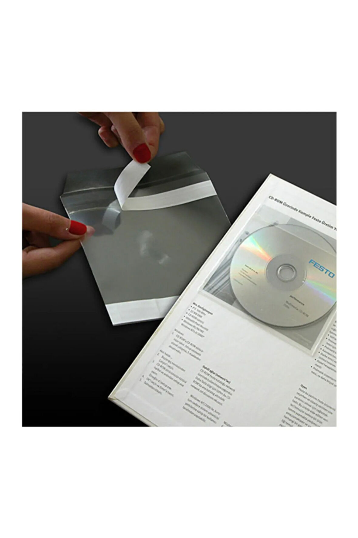Cd Zarfı Ve Dvd Zarfı, Arkası Yapışkanlı Plastik 100 Mikron (100 ADET)