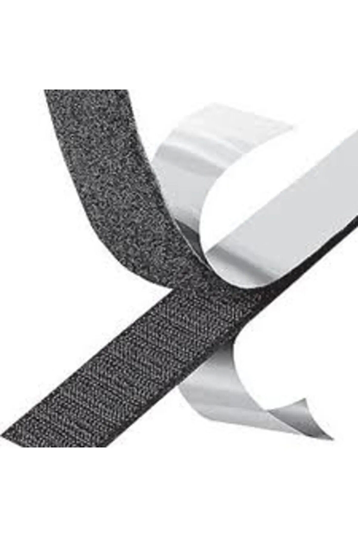 2 Cm Genişlik, 25m Siyah Cırt Bant Şerit, Arkası Güçlü Yapışkanlı Ve Sağlam Tutuşlu Cırt Cırt