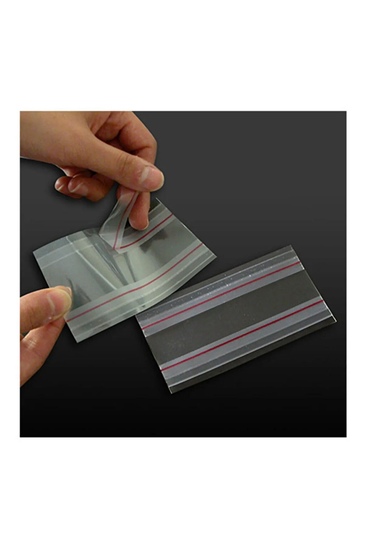 Plastik Kartvizitlik, Arkası Yapışkanlı Cep 5,5×10 Cm 100 Mikron (100 Adet)