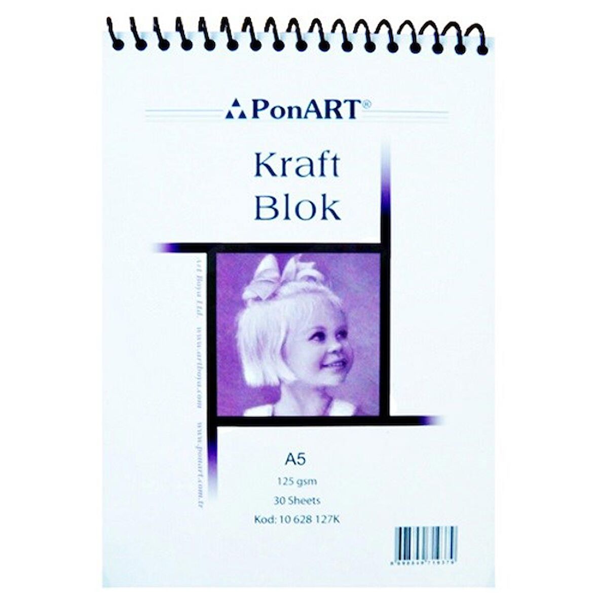 Ponart Kraft Blok Spiralli 125 gr. 30 Sayfa A5