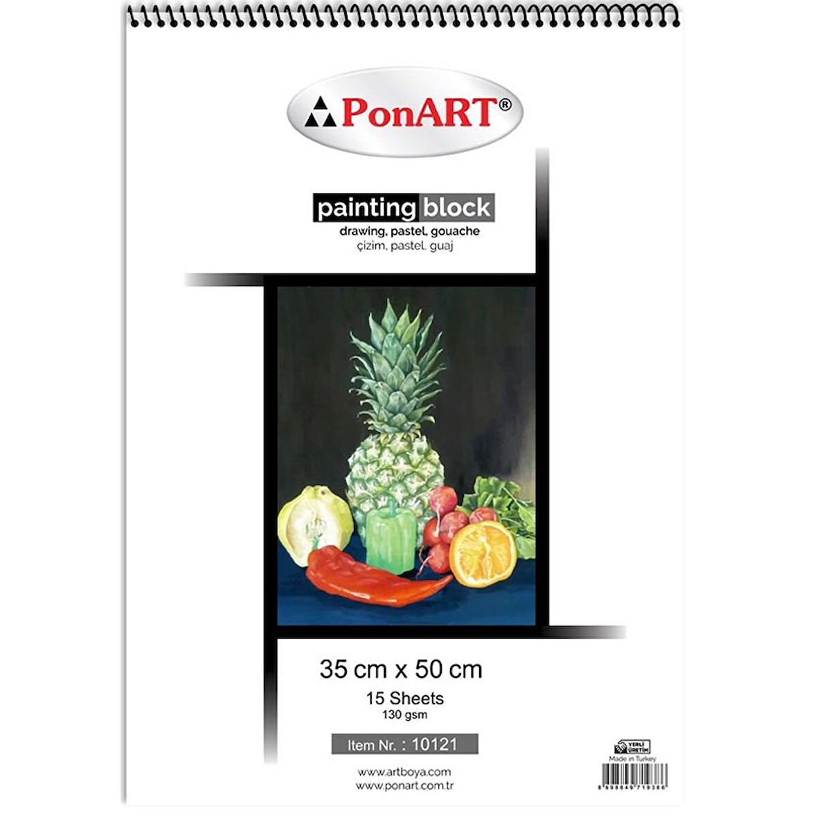 Ponart Drawing & Painting Blok 130 gr 35x50 cm 15 Yaprak PHM-10-121