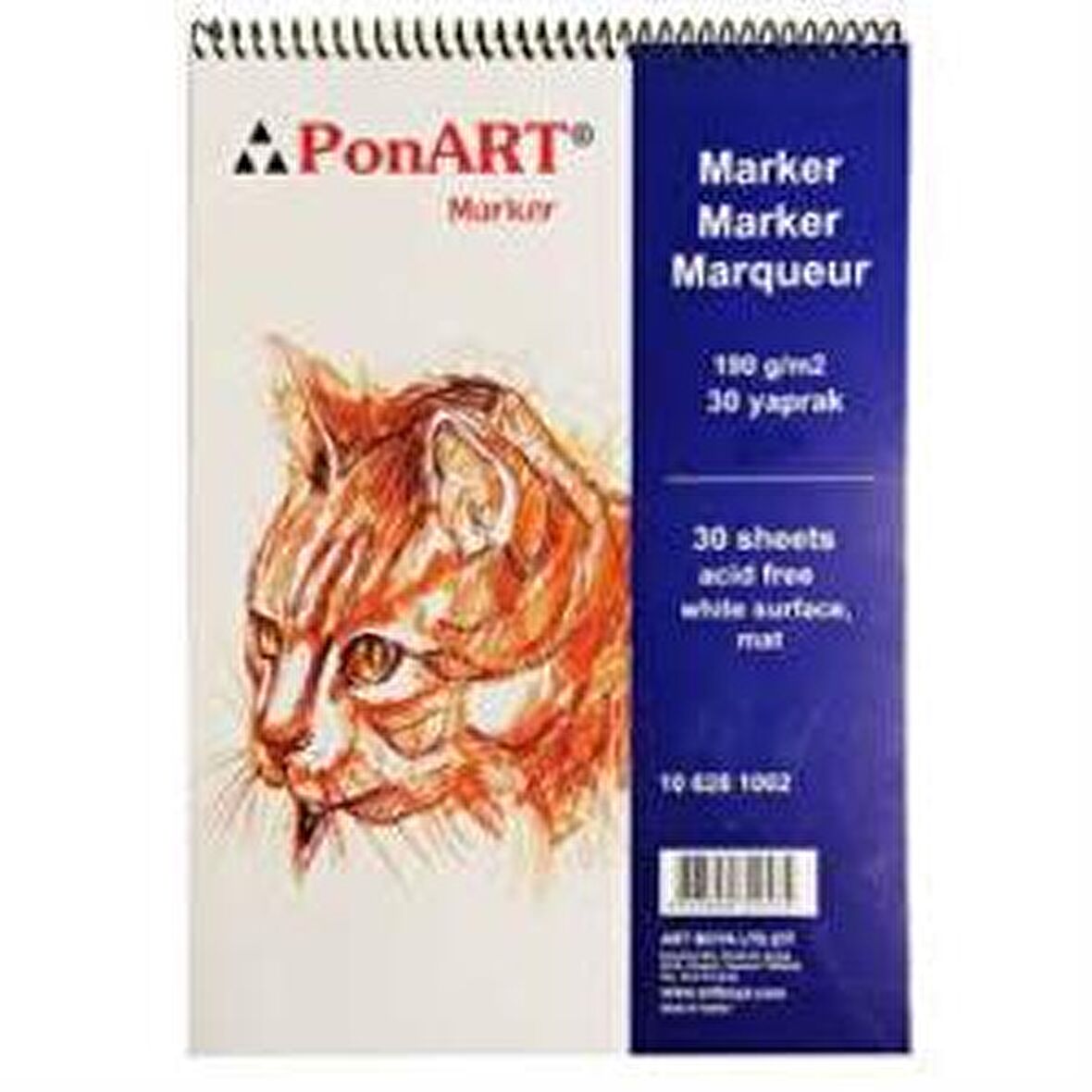 Ponart Marker Pad Spiralli 190g 30 Yaprak A3