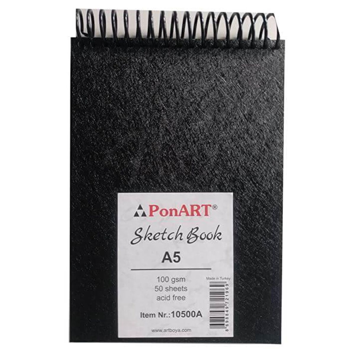 Ponart Sketch Book Üstten Spiralli Çizim Defteri 100g A5 50 Sy