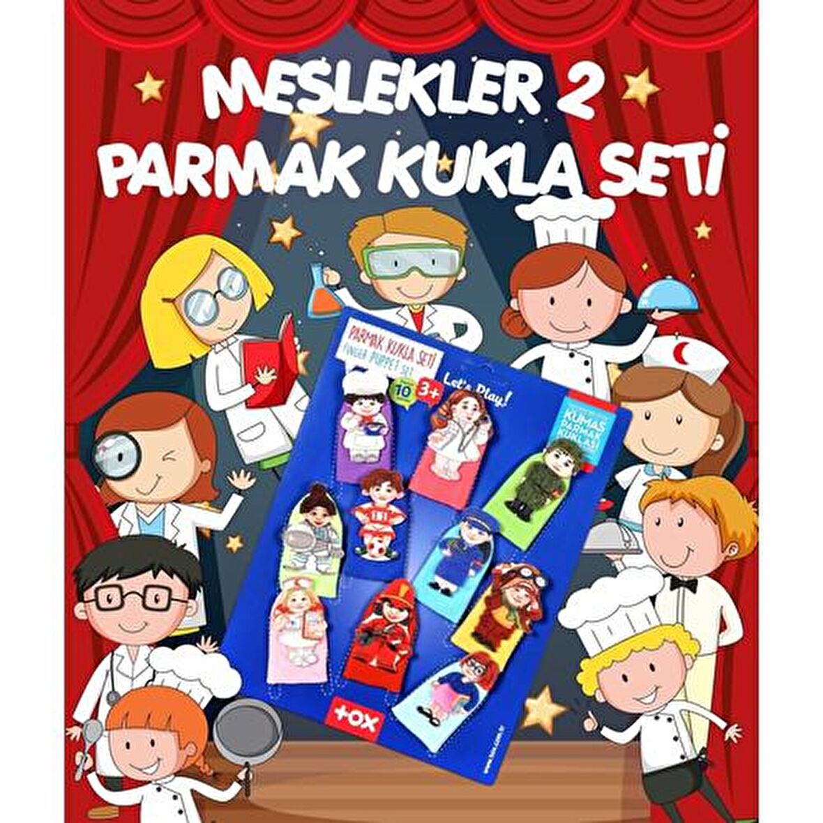 Tox Meslek 10 Parça Parmak Kukla , Eğitici Oyuncak T76-2
