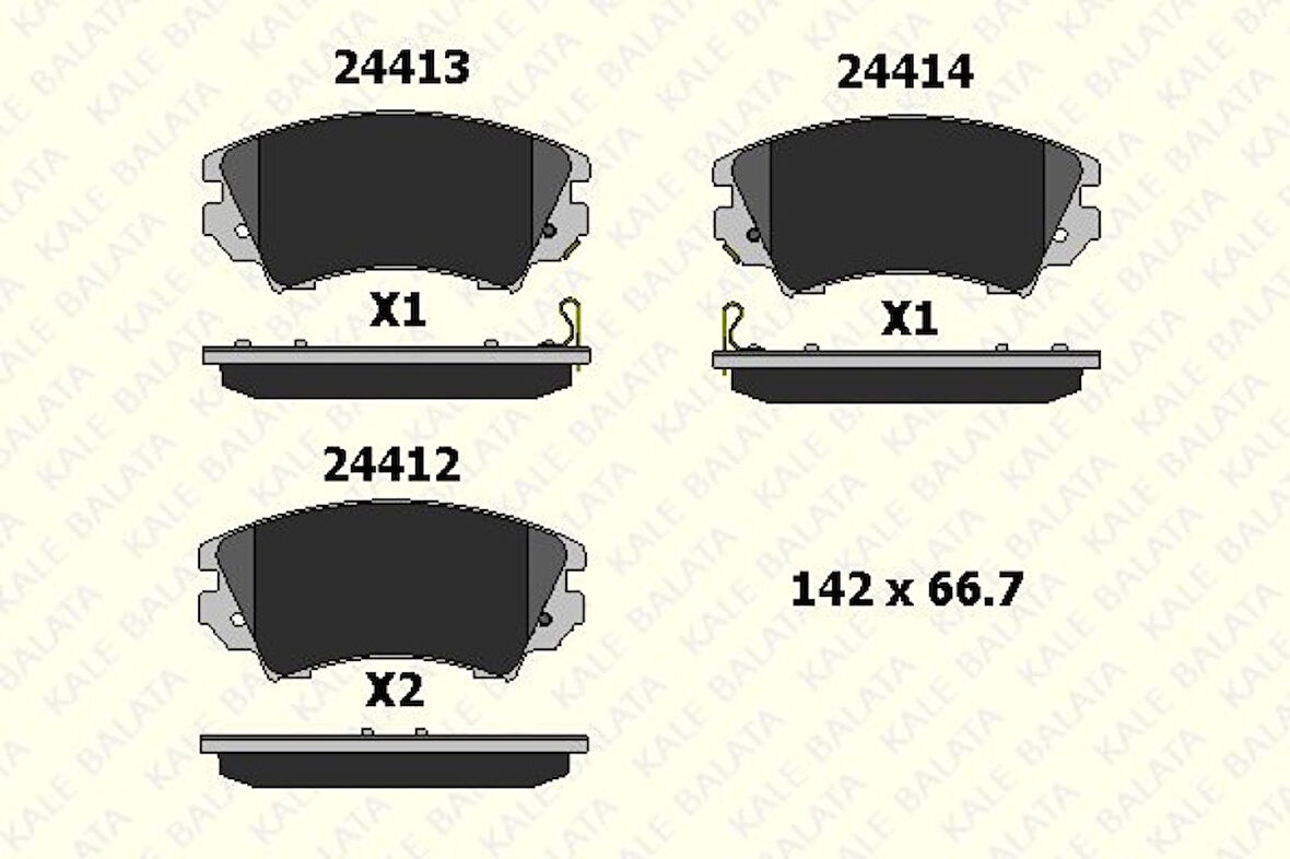 Opel On Fren Balatası İnsignia Astra J Zafıra C 17 İnch Jant - Kale B 24412 191 05 Ans