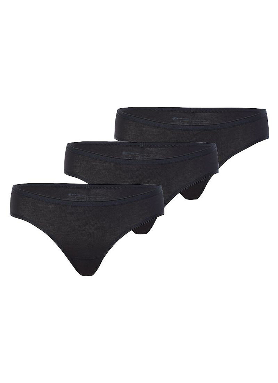 Blackspade Kadın Siyah Slip Külot 3'lü Paket Essential 1575