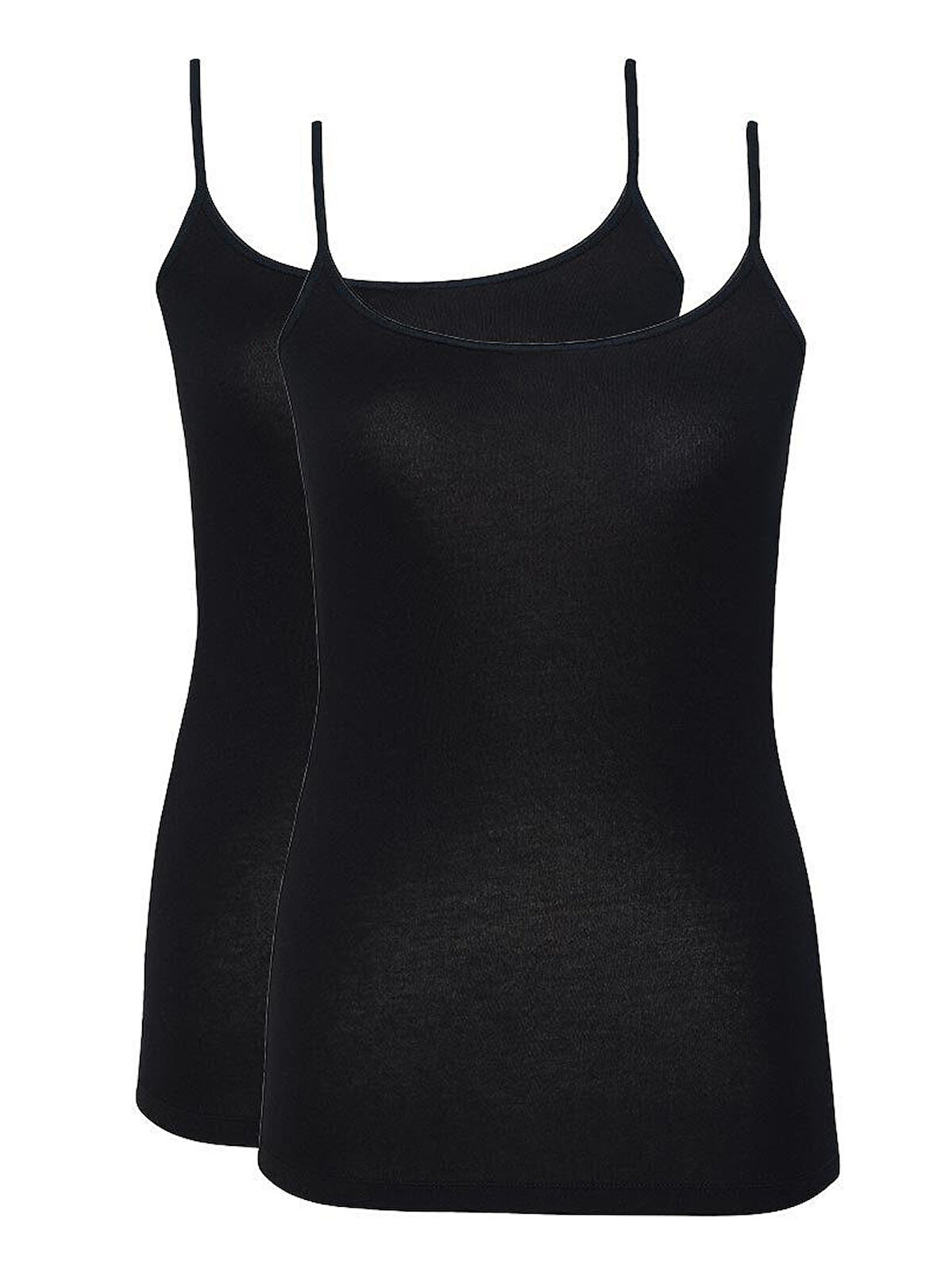 Blackspade Kadın Siyah İnce Askılı Atlet 2'li Paket 1591