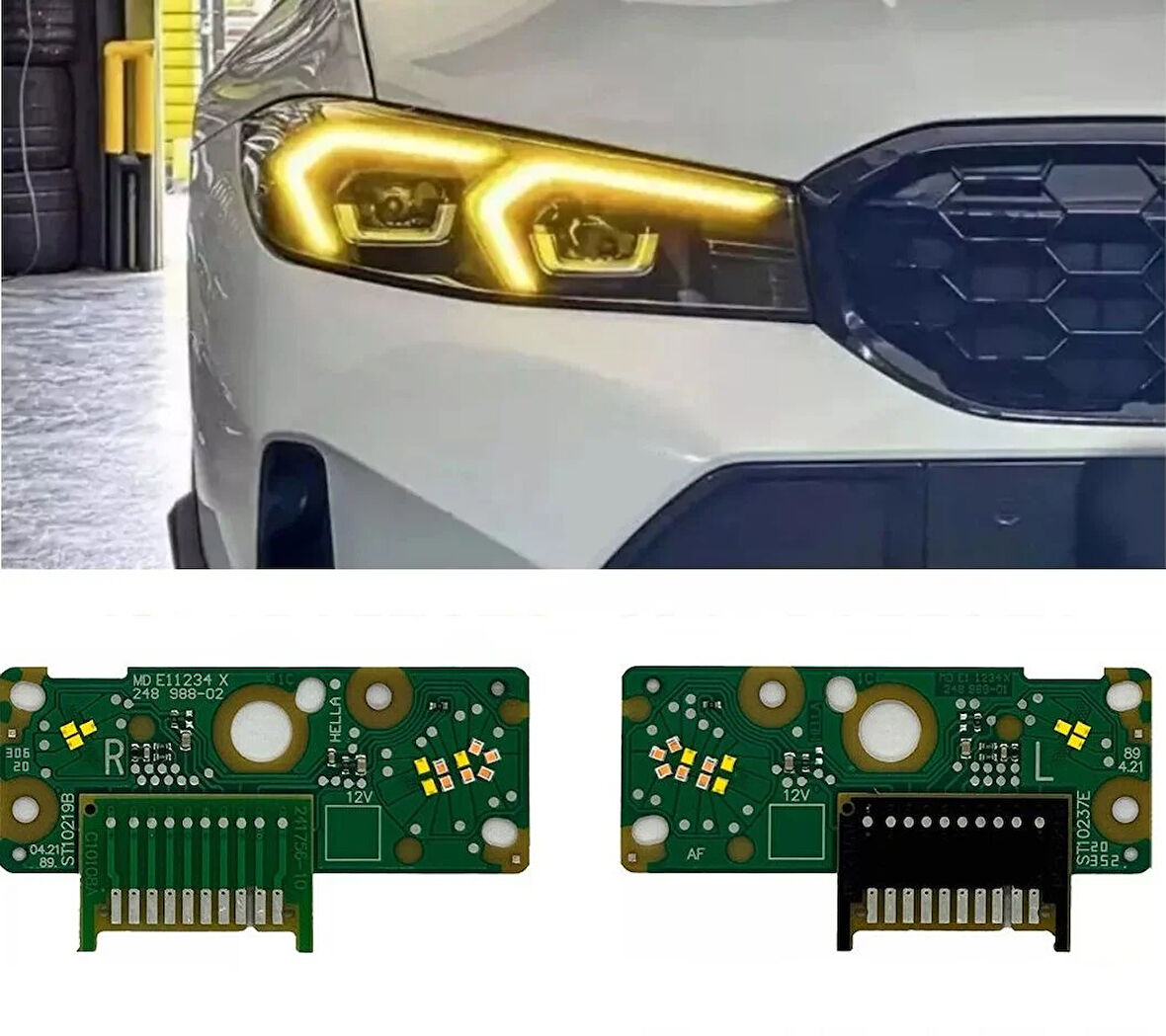 Autogp  Bmw g20 lci angel led modülü sarı 2023+ drl led laser far uyumlu