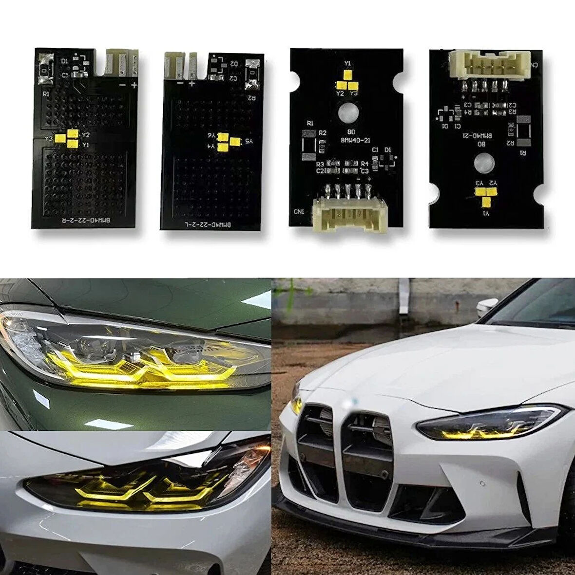 Autogp  Bmw g22 g26 angel led modülü sarı 2019 / 2023 led far uyumlu