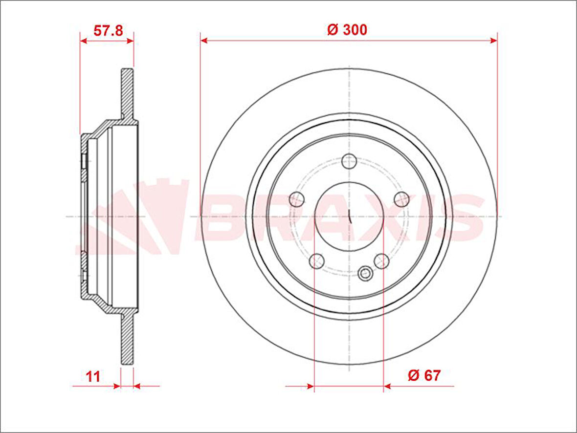Mercedes Fren Diski Arka V-Class W447 14> Vito W447 14> - Braxıs Ae1013