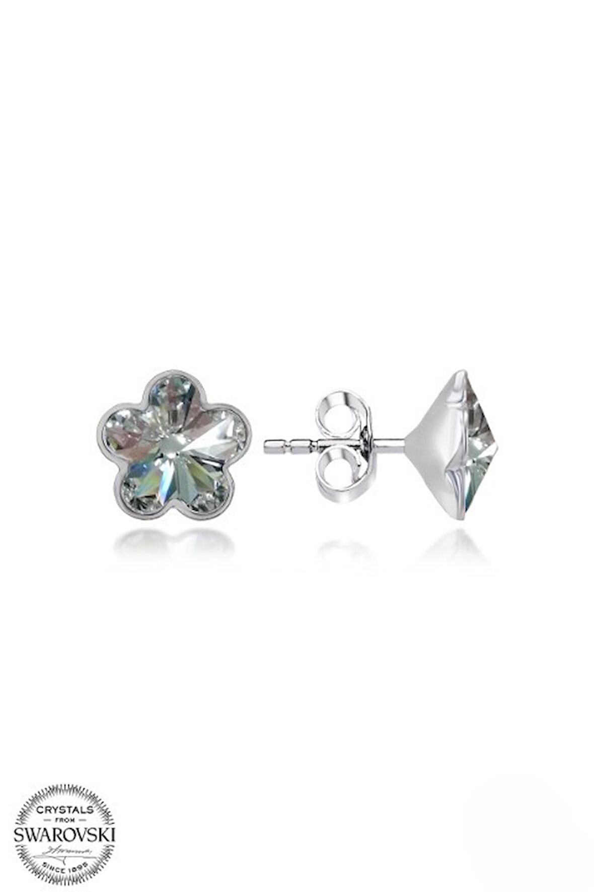 SWAROVSKİ CRYSTAL YILDIZ 925 AYAR GÜMÜŞ KÜPE