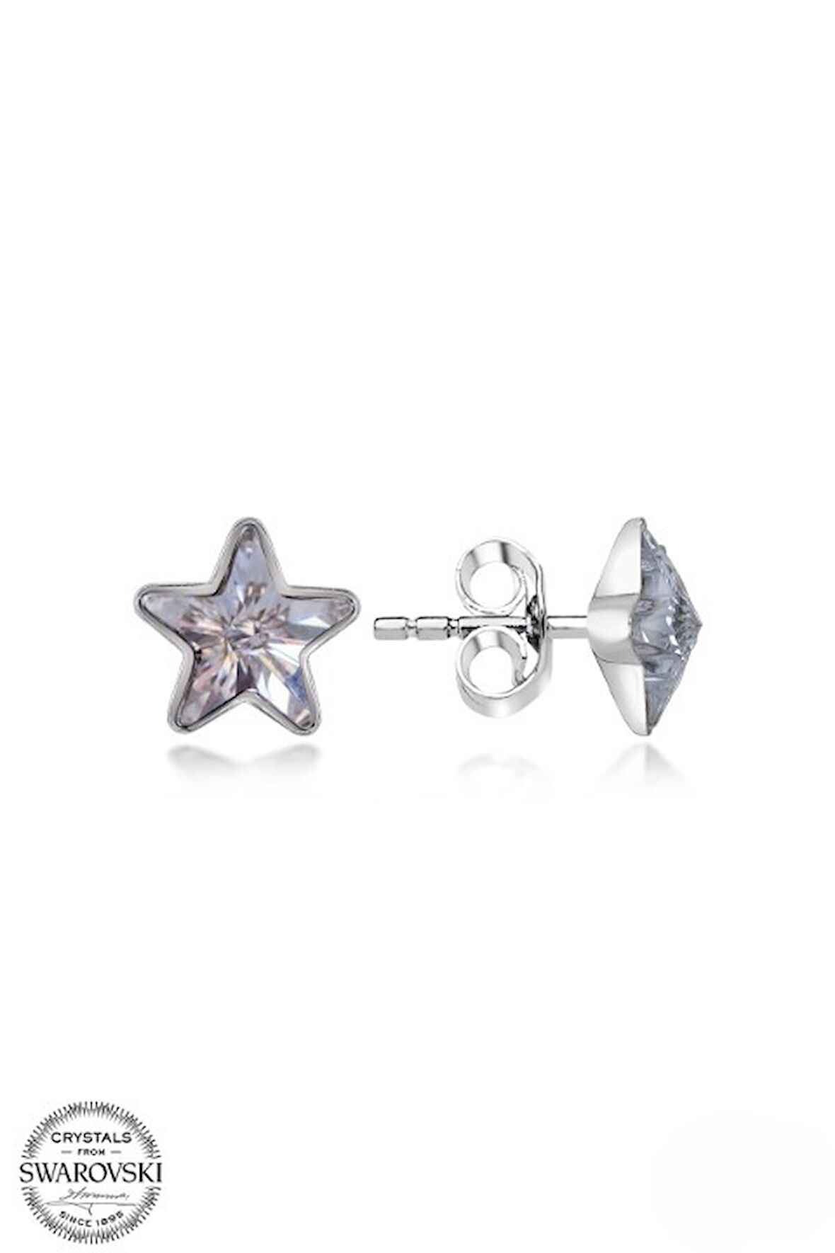 SWAROVSKİ CRYSTAL YILDIZ 925 AYAR GÜMÜŞ KÜPE