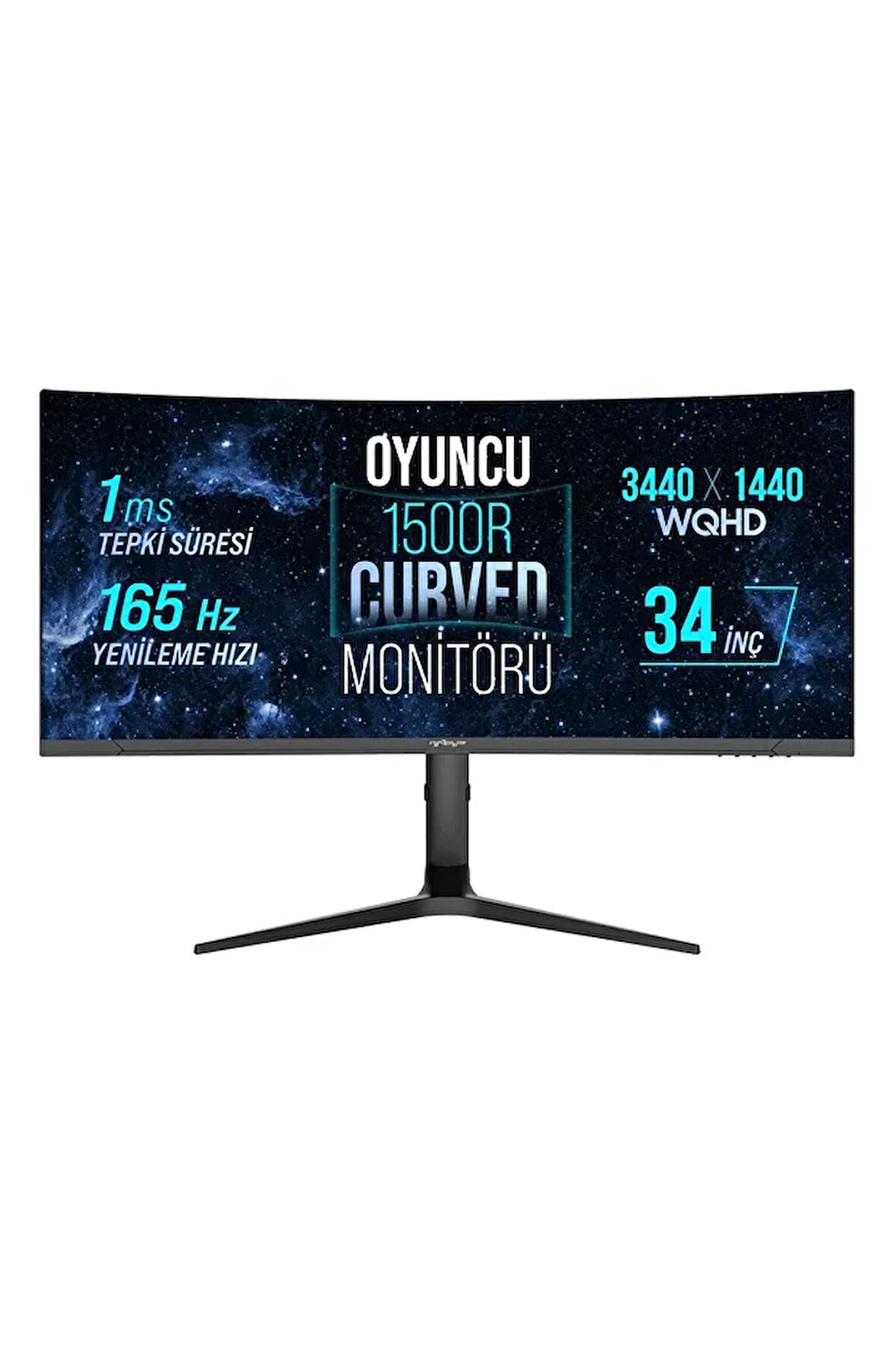 Warp Outlet(Kutu Hasarlı)WRP34-B 34" 165HZ 1MS RGB Curved Freesync+G-Sync (3440*1440)WQHD Oyuncu Monitörü