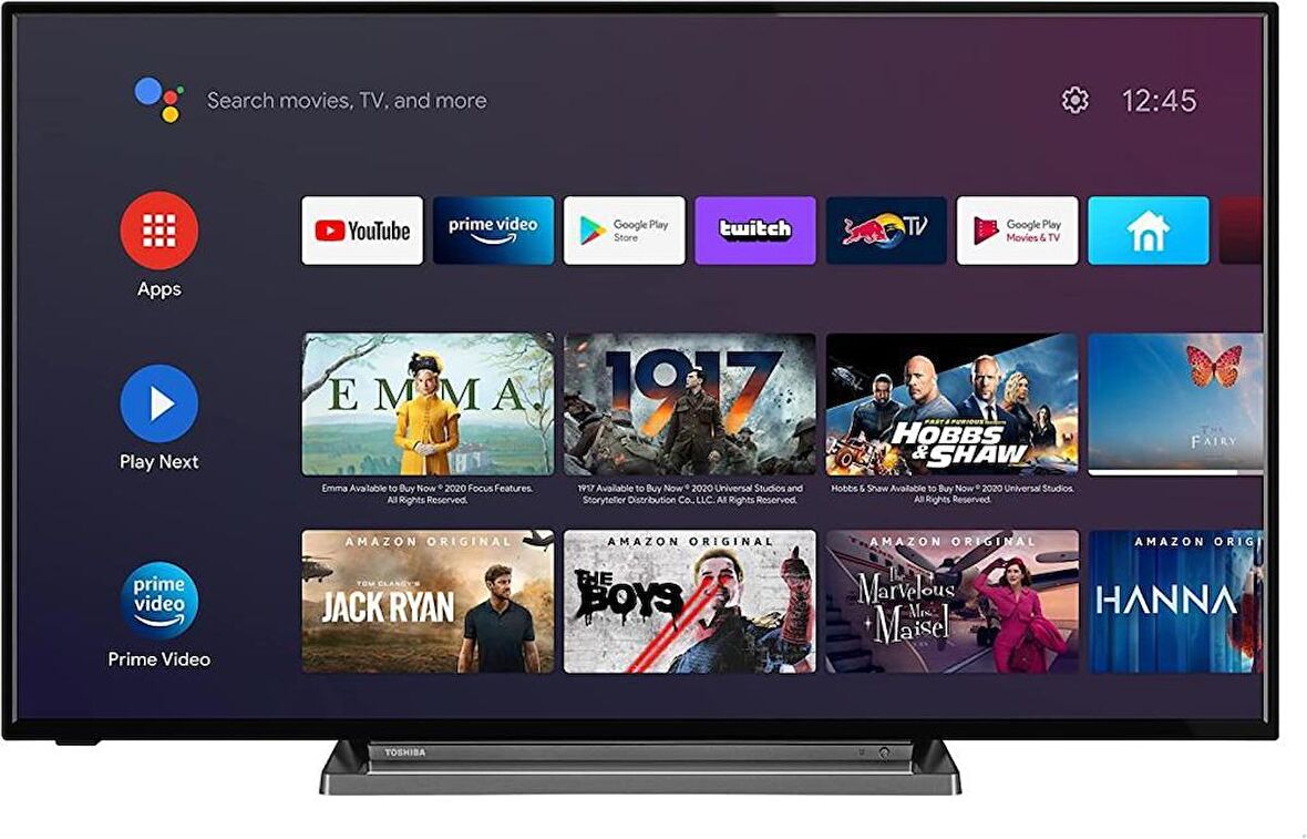 Toshiba 43UA3D63DT 4K Ultra HD 43" Android TV LED TV