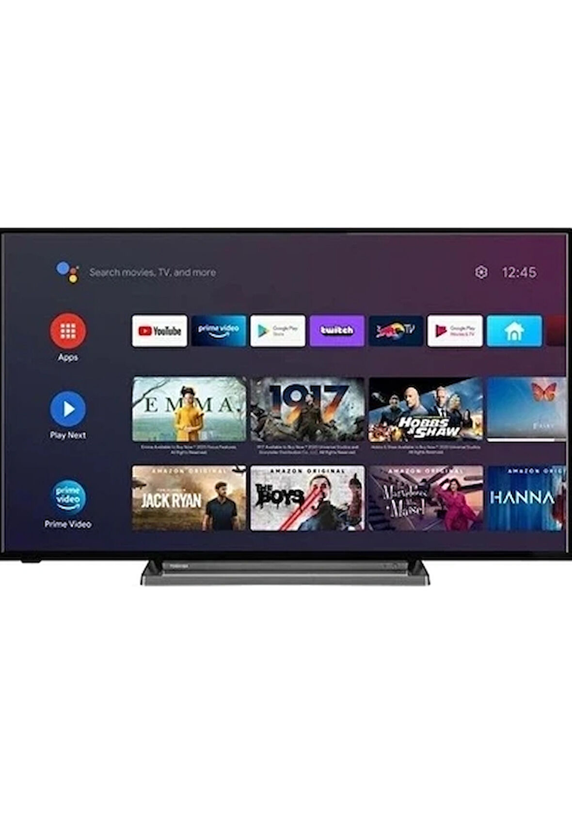 Toshiba 43UA3E63DT 4K Ultra HD 43" 109 Ekran Uydu Alıcılı Android Smart LED TV