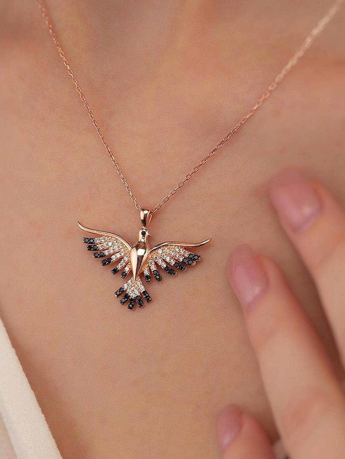 Gümüş Pazarım Anka Kuşu Gümüş Kolye