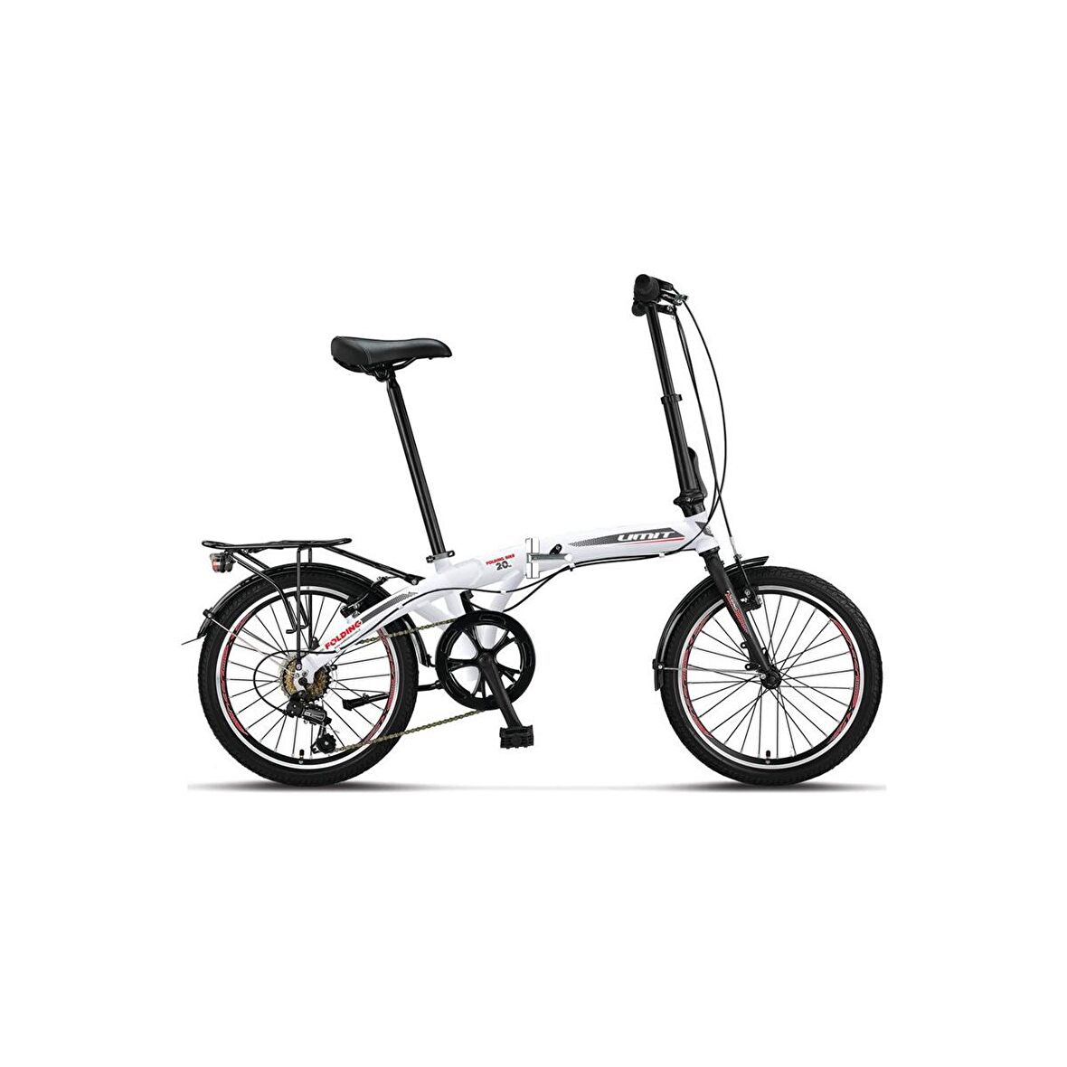 ÜMİT 2036 FOLDING KATLANIR BİSİKLET V 20 JANT 6 VİTES BEYAZ SİLVER KIRMIZI