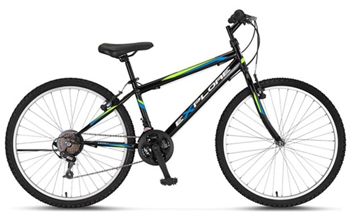 ÜMİT 2433 EXPLORER ERKEK DAĞ BİSİKLETİ V 24 JANT 21 VİTES SİYAH LİME