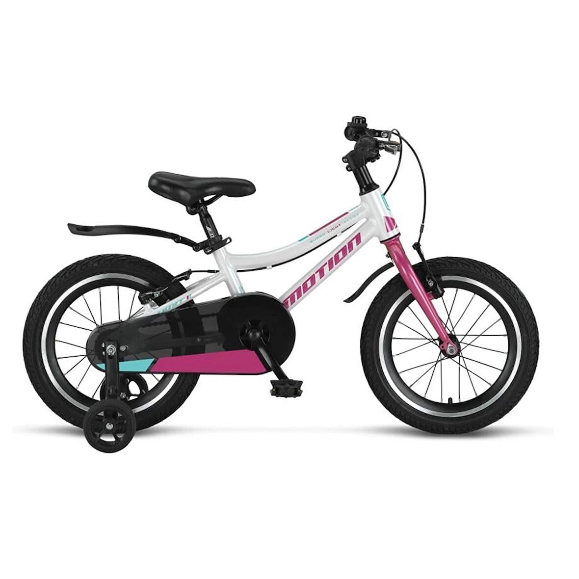 ÜMİT 1674 MOTION KIZ ÇOCUK BİSİKLETİ V 16 JANT BEYAZ PEMBE