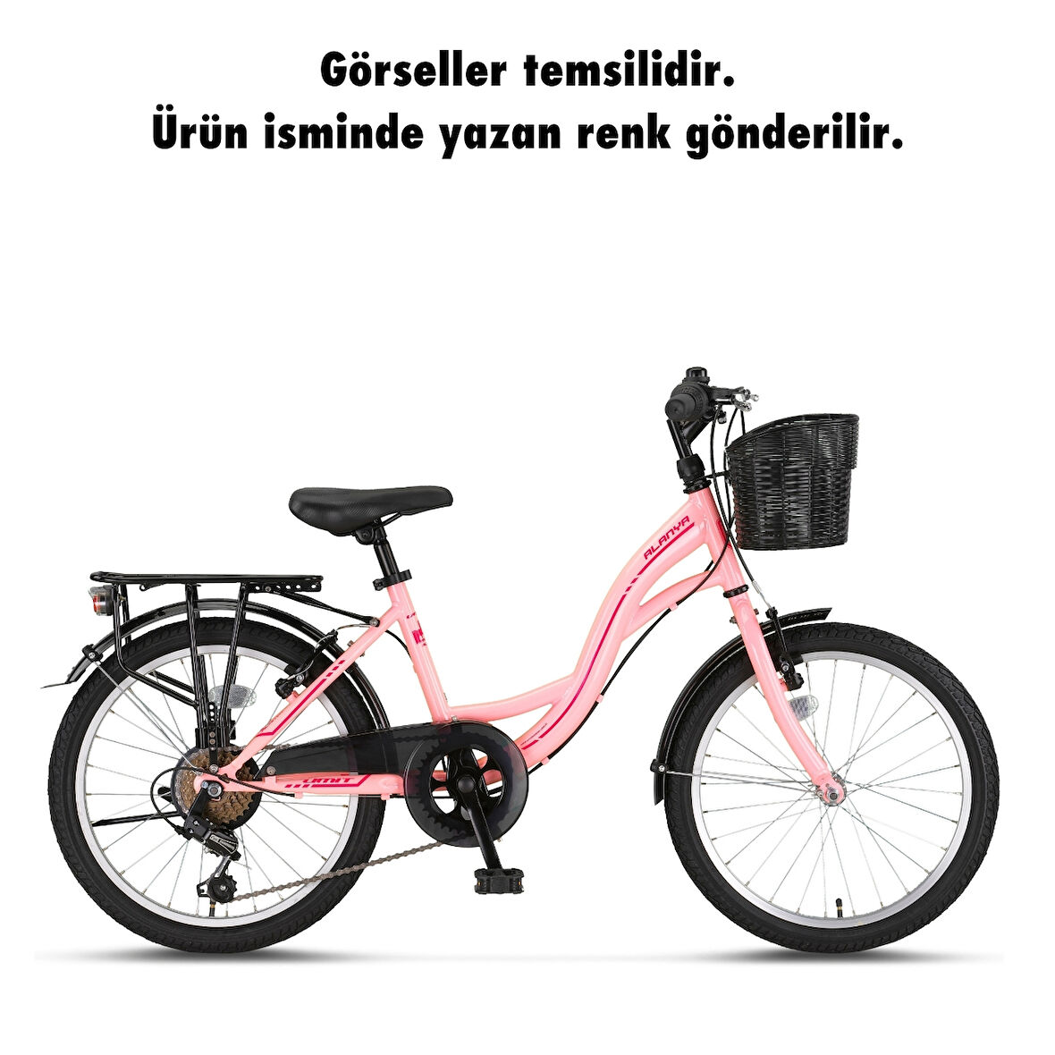 Ümit 2027 Alanya 6 Vites  Şehir Bisikleti 20 Jant Pembe