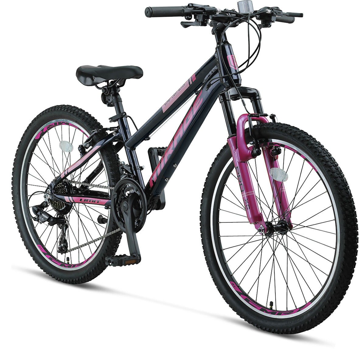 Ümit 2466 Mirage V Lady  Kadın Dağ Bisikleti 21 Vites 24 Jant Siyah-Pembe