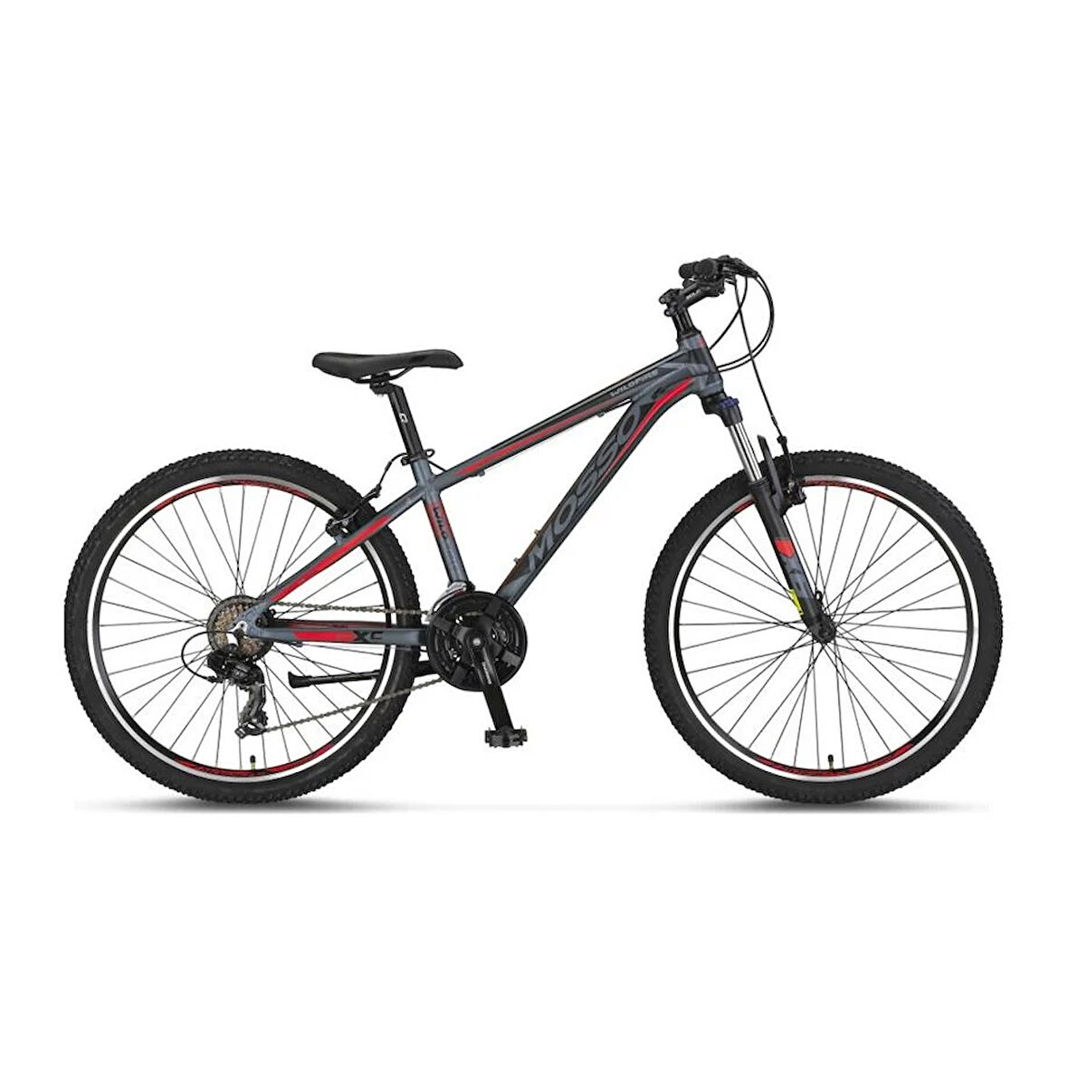 MOSSO WILDFIRE M-26-V ERKEK DAĞ BİSİKLETİ 355H V 26 JANT 21 VİTES ANTRASİT KIRMIZI
