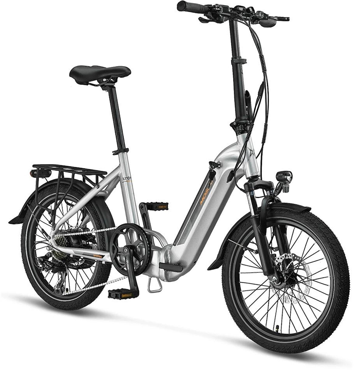 MOSSO KRONOS ELEKTRİKLİ KATLANIR BİSİKLET 390H HYD 20 JANT 7 VİTES SİLVER
