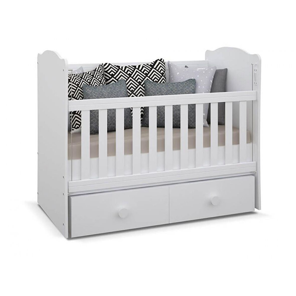 Babyhope Nevada 2 Çekmeceli Beşik 70 x 130 cm 905-58 Bebek Beşiği