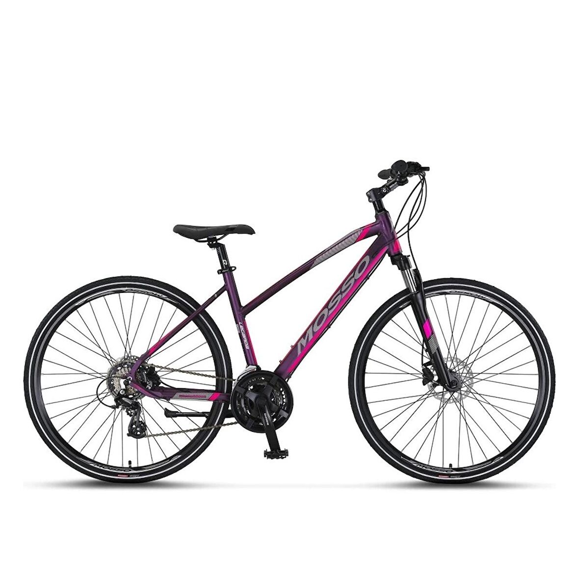 Mosso Legarda 2324-LSM 28 Jant 24 Vites 46 Cm Şehir Bisikleti - Mürdüm-Pembe